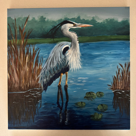 Blue Heron Painting