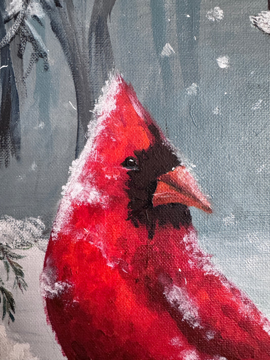 Cardinal at a Lamp Post