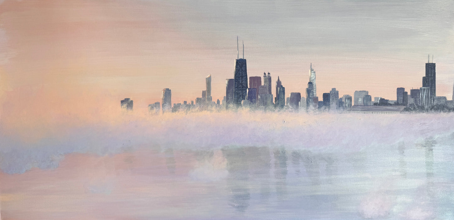 Sunrise on Icy Chicago