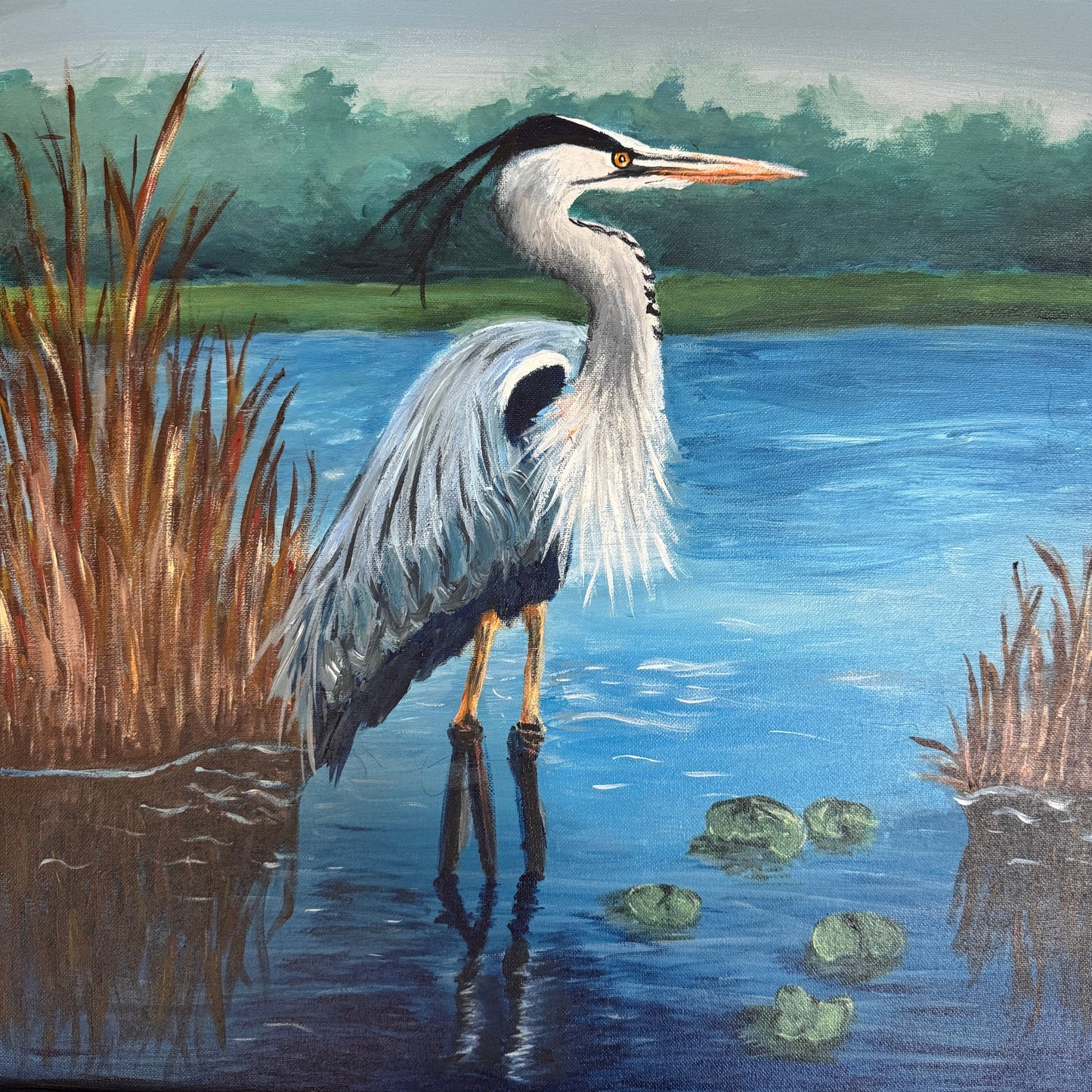 Blue Heron Painting