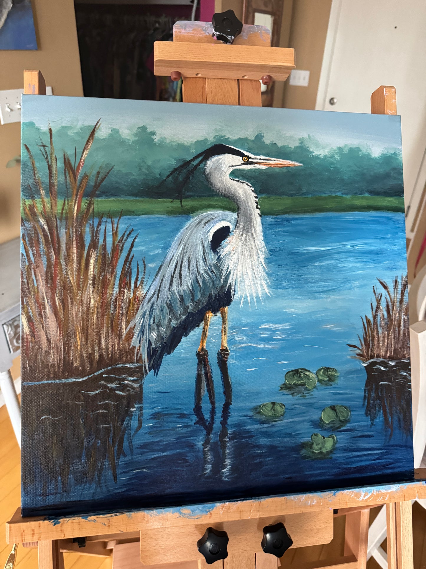 Blue Heron Painting