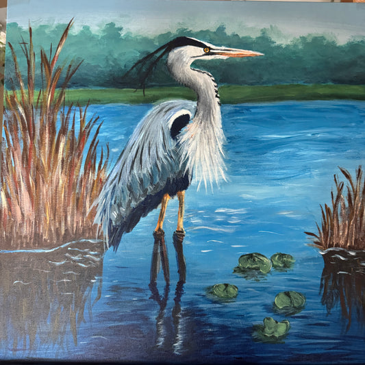 Blue Heron Painting