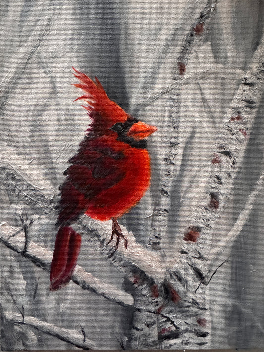 Cardinal in the Snow
